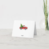 Retro Classic Rustic Red Truck kerstgroet Feestdagen Kaart (Achterkant)