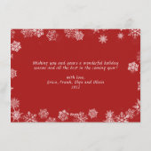 Retro Classic Rustic Red Truck kerstgroet Feestdagenkaart (Achterkant)