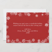 Retro Classic Rustic Red Truck kerstgroet Feestdagenkaart (Achterkant)