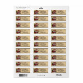 Retro Classic Rustic Wood Merry kerstak Etiket (Full Sheet)