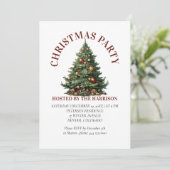 Retro Classic Schattigee kerstboom Kaart (Staand voorkant)