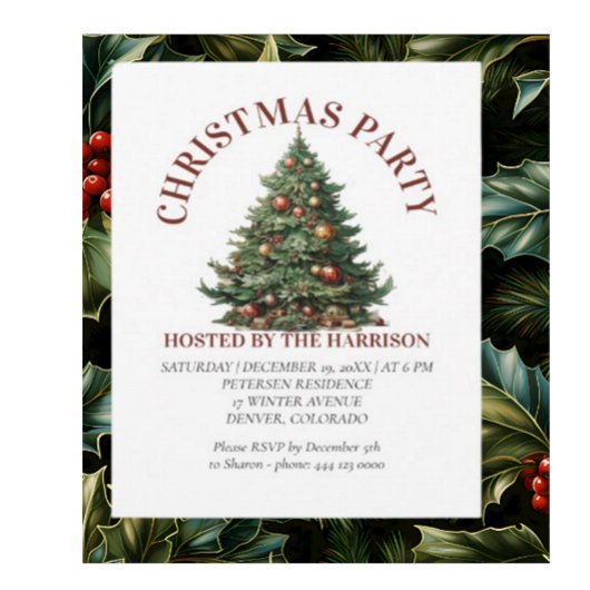 Retro Classic Schattigee kerstboom Kaart