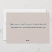 Retro Classic Snowy Winter Wonderland gepersonalis Feestdagenkaart (Achterkant)