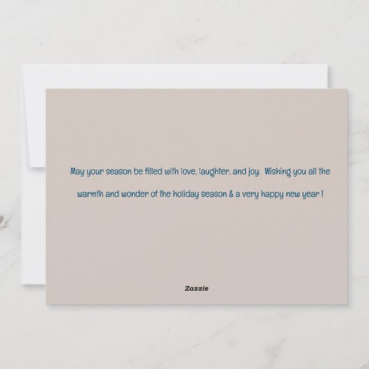 Retro Classic Snowy Winter Wonderland gepersonalis Feestdagenkaart (Achterkant)