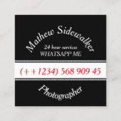 Retro Classic Square Instagram Visitekaartjes (Voorkant)