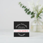 Retro Classic Square Instagram Visitekaartjes (Staand voorkant)