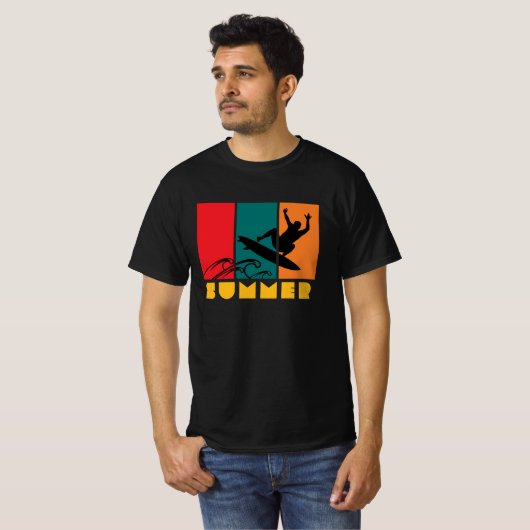 Retro Classic Surfing T-shirt (Voorkant volledig)