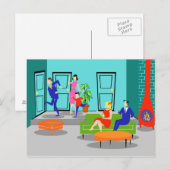 Retro Classic Television Briefkaart (Voorkant / Achterkant)