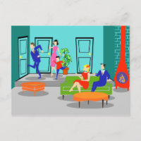 Retro Classic Television Briefkaart