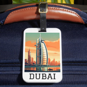Retro Classic Travel Dubai Verenigde Arabische Emi Bagagelabel