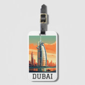 Retro Classic Travel Dubai Verenigde Arabische Emi Bagagelabel (Voorkant (verticaal))