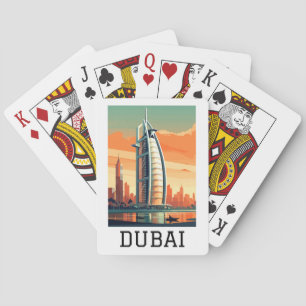 Retro Classic Travel Dubai Verenigde Arabische Emi Pokerkaarten