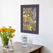 Retro Classy Gold Wavy wervelt kunst patroon Folie Afdrukken (Laag (Keuken))