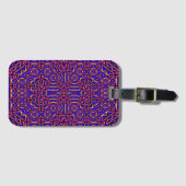 Retro Classy Kaleidoscope Patroon Bagagelabel (Voorkant (horizontaal))