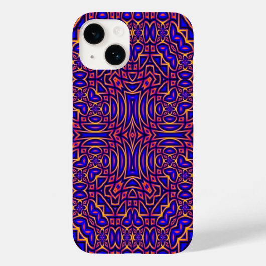 Retro Classy Kaleidoscope Patroon Case-Mate iPhone Case (Achterkant)