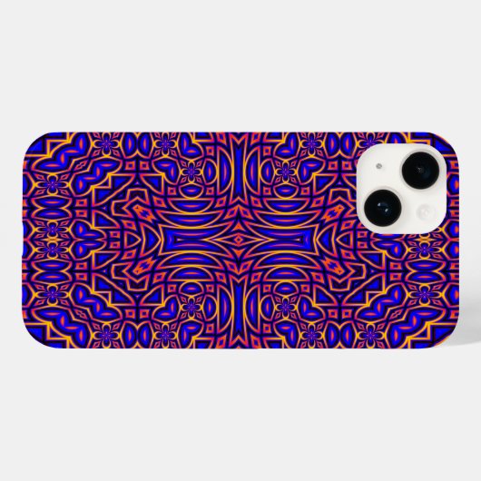 Retro Classy Kaleidoscope Patroon Case-Mate iPhone Case (Achterkant (horizontaal))