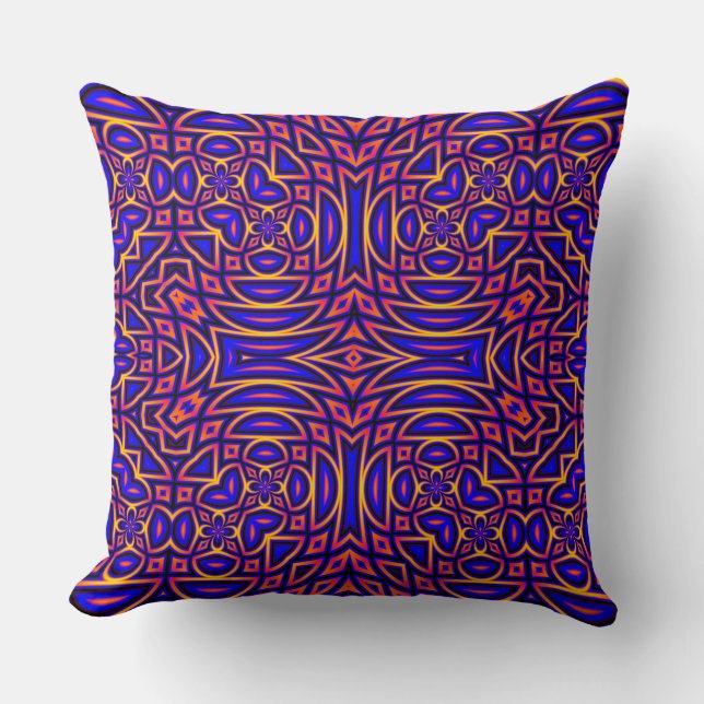 Retro Classy Kaleidoscope Patroon Kussen (Voorkant)