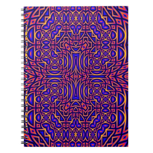 Retro Classy Kaleidoscope Patroon Notitieboek (Voorkant)