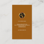 Retro Clean Plain Simple Violin Music Teacher Visitekaartje (Achterkant)