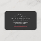 Retro Cleaning Business Red en White Visitekaartje (Achterkant)