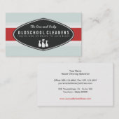 Retro Cleaning Business Spray Bottle Logo Visitekaartje (Voorkant / Achterkant)