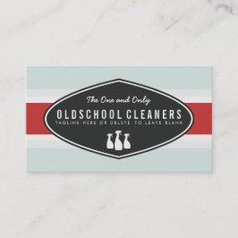 Retro Cleaning Business Spray Bottle Logo Visitekaartje
