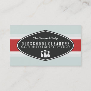 Retro Cleaning Business Spray Bottle Logo Visitekaartje