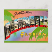 Retro Clearwater Florida Briefkaart (Voorkant)