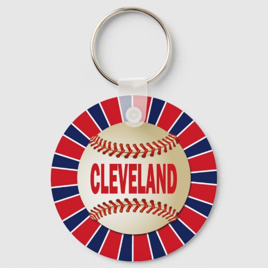 RETRO CLEVELAND BASEBALL SLEUTELHANGER (Voorkant)