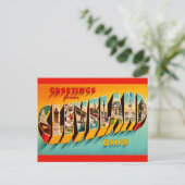 Retro Cleveland Ohio Postcard Briefkaart (Staand voorkant)