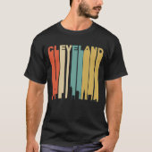 Retro Cleveland Skyline T-shirt (Voorkant)