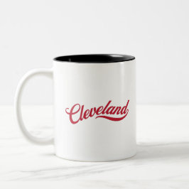 Retro Cleveland Tweekleurige Koffiemok