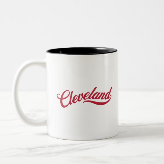 Retro Cleveland Tweekleurige Koffiemok (Links)
