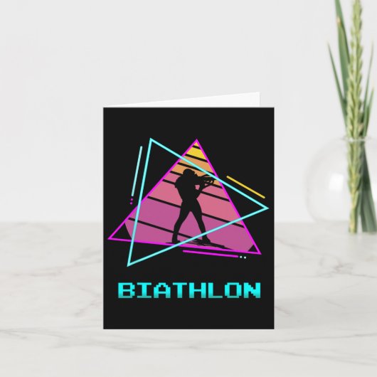 Retro Clic Biathlon Biatleet 3 Kaart (Voorkant)