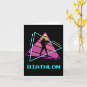 Retro Clic Biathlon Biatleet 3 Kaart (Gele Bloem)