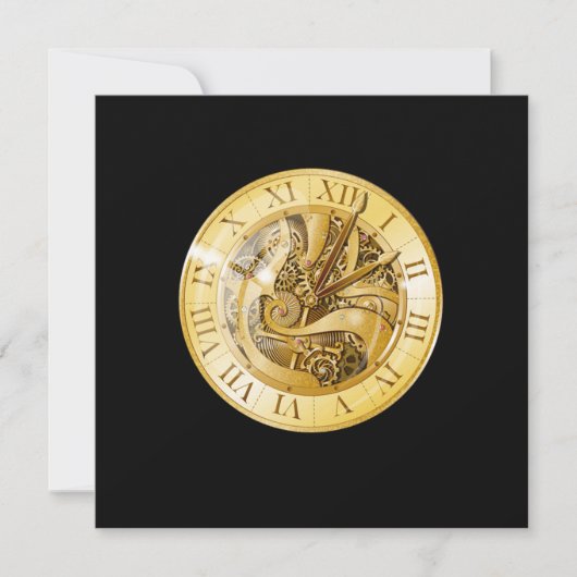 Retro Clock Watch Time Traveler Fiction Gi Kaart (Voorkant)