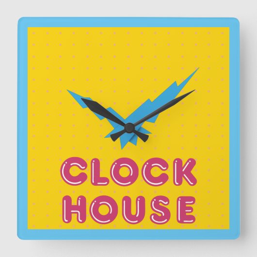 Retro - Clockhouse @ C&A - Clock Vierkante Klok (Voorkant)