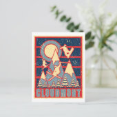 Retro Cloudmont Ski jaren '80 Briefkaart (Staand voorkant)