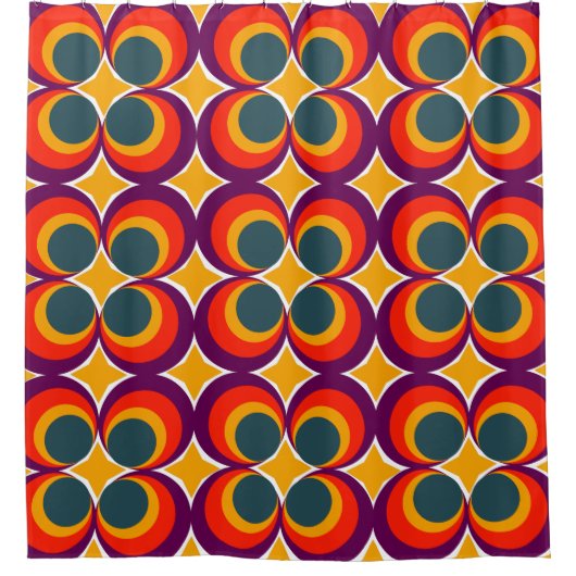 Retro Clovers Douchegordijn (Voorkant)