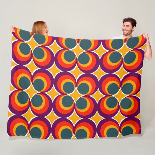 Retro Clovers Fleece Blanket Deken (In situ)