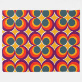Retro Clovers Fleece Blanket Deken (Voorkant (Horizontaal))
