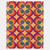 Retro Clovers Fleece Deken (Voorkant)