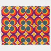 Retro Clovers Fleece Deken (Voorkant (Horizontaal))