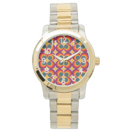Retro Clovers Horloge