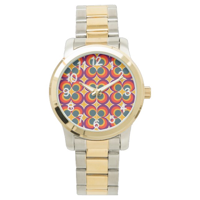 Retro Clovers Horloge (Voorkant)
