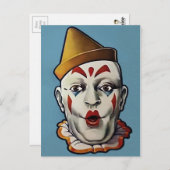 Retro Clown Briefkaart (Voorkant / Achterkant)