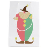 Retro Clown Circus Thema Medium Cadeauzakje (Achterkant)