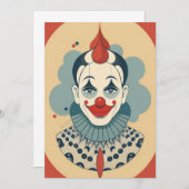 Retro Clown Collectie Kaart (Voorkant / Achterkant)