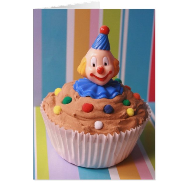Retro Clown Cupcake (Voorkant)