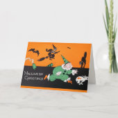 Retro Clown Meisje Custom Halloween Feestdagen Kaart (Voorkant)